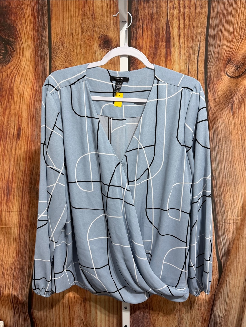 Alfani Wrap Look Blouse Size 18W